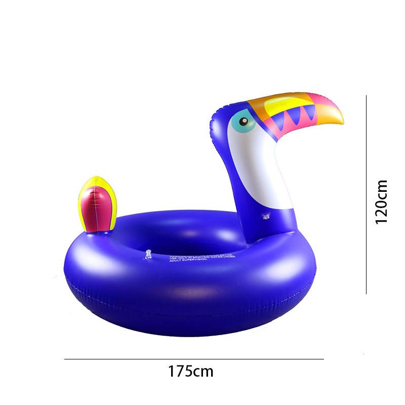 

Надувной круг взрослый Экологически чистый ПВХ Мультяшный Синий Тукан Игрушка Вода