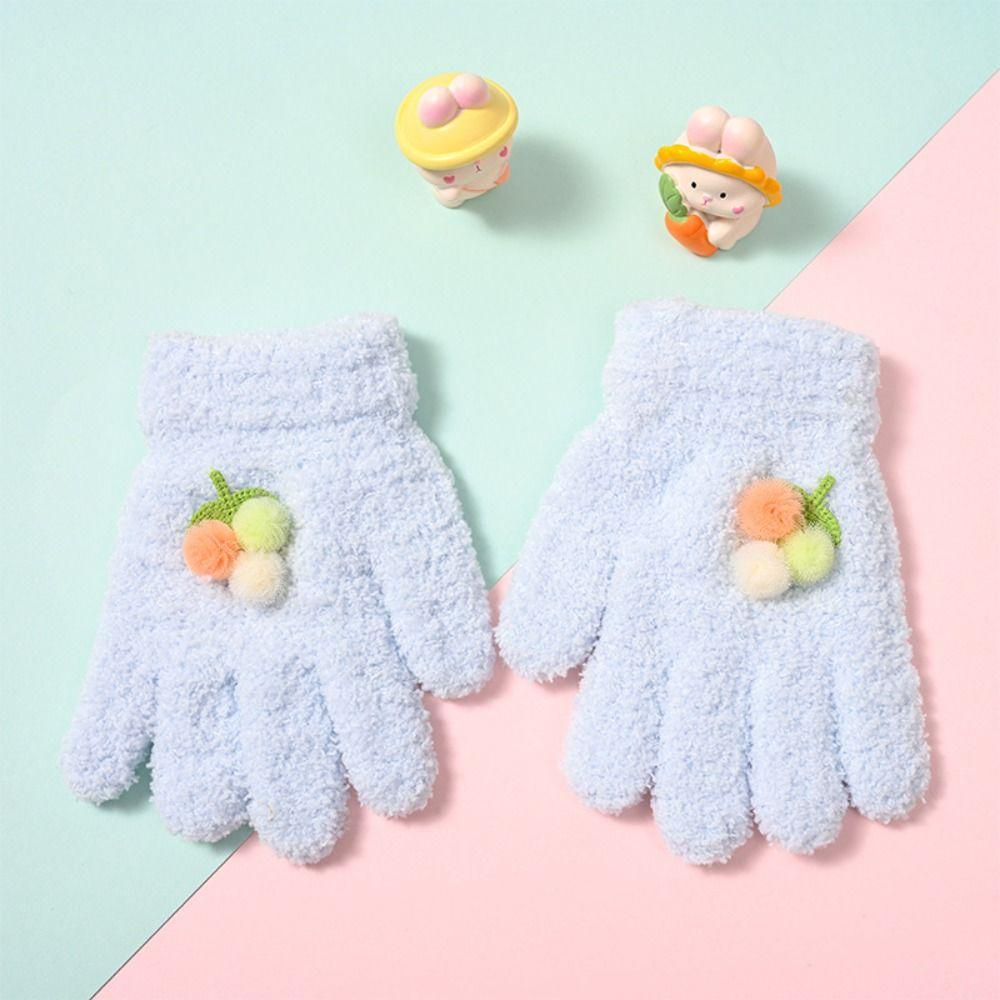 Verdickte Warme Fäustlinge Winddichte Schreibhandschuhe Cartoon Outdoor-Handschuhe Für Jungen/Mädchen