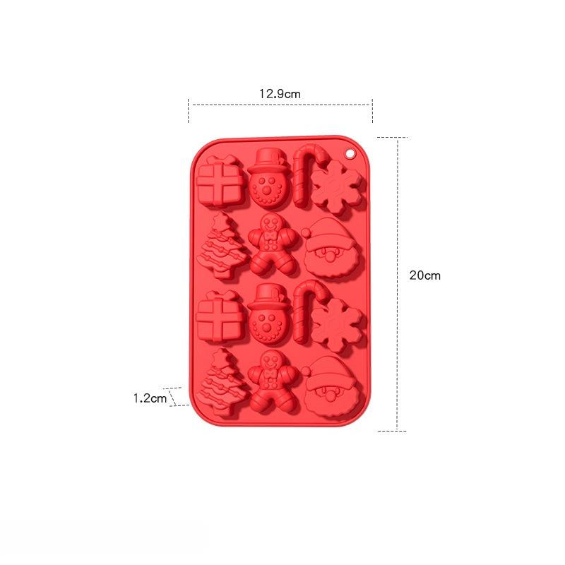 Silicone Chocolate Molds Christmas Santa Claus Snowman Gingerbread Man Baking Molds for Jelly Candy Gummy Soap DIY Baking Tool