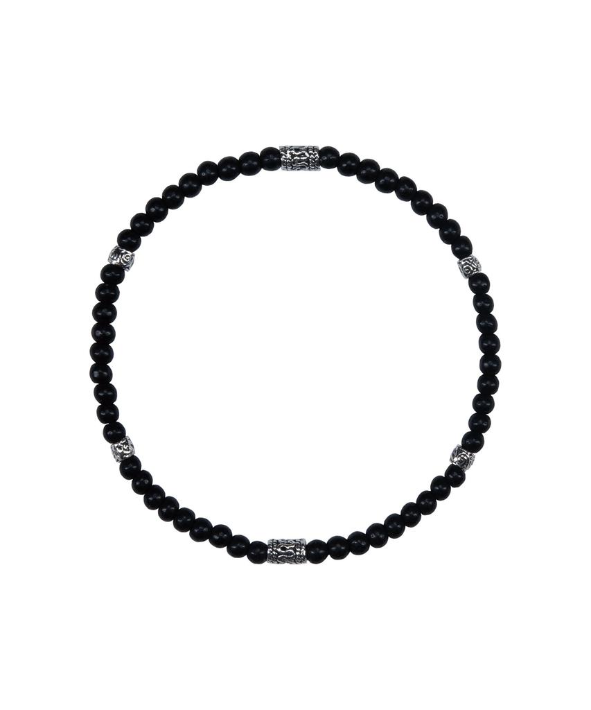 Darklight Slim Black Stone Bracelet