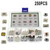250PCS Tactile Push Button Switch  Momentary Tact For SMD 10Value Kit