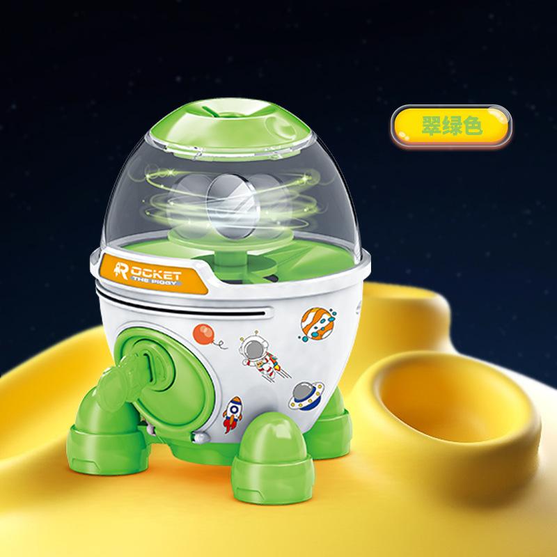 

Детская копилка, игрушка-пазл, сделай сам, вращающаяся ракета для монет, украшения для хранения денег, детские игрушки, подарок на праздник весны зелёный