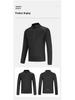 Ditone Men's Quick-Dry Breathable Long Sleeve Sports T-Shirt with Half-Zip Collar for Running and Basketball