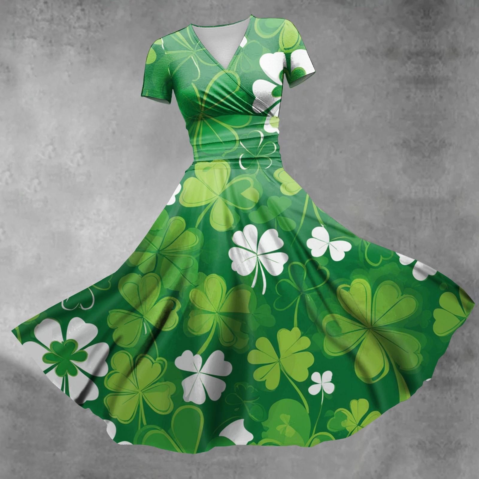 Дамское платье принцессы с сексуальным v-образным вырезом St. Платье с короткими рукавами — фото 10