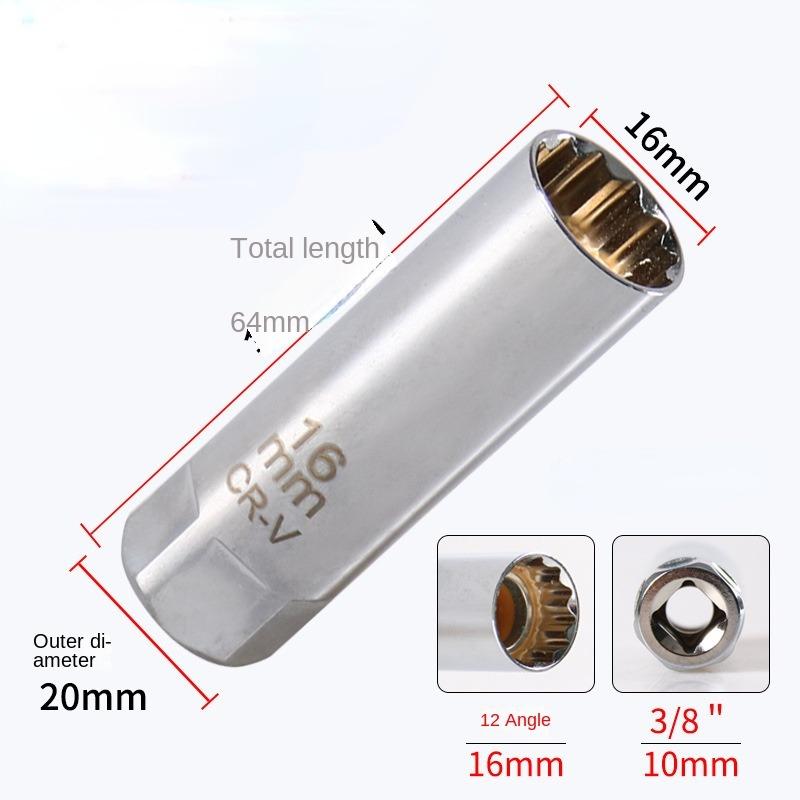Pack of 2 Spark Plug Sockets 14mm / 16mm Thin-Walled Spark Plugs Magnetic Spark Plug Nut Spark Plug Socket Disassembly Tool for Car and Motorcycle