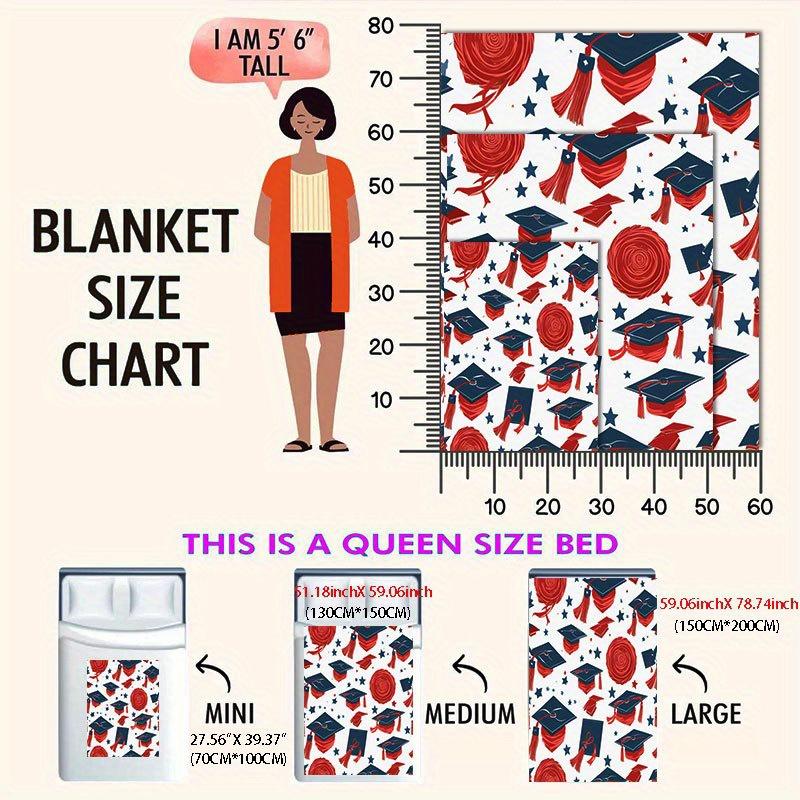 1pc multifunctional gift blanket pattern printed flannel blanket office bed camping trip sofa suitable for all seasons soft warm