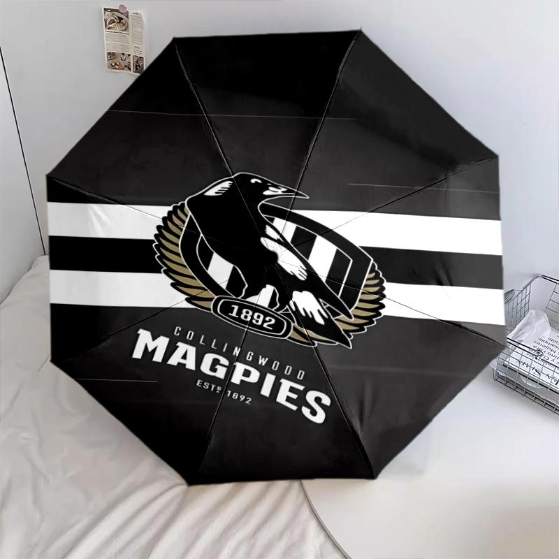 1 Pezzo Ombrello Pieghevole Automatico - Fantasia Collingwood Football Club, Design Portatile e Pieghevole con 8 Stecche, Regali di Natale e Compleanno