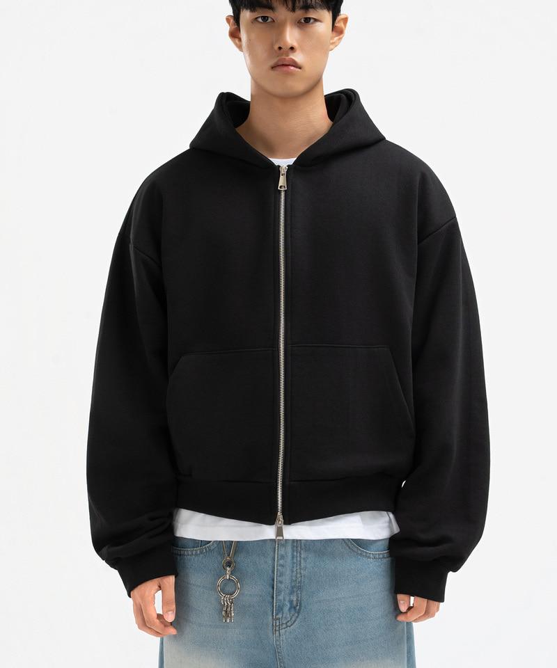 Underoff 2-Way Crop Fit Zip-Up Hooded Jumper Navy