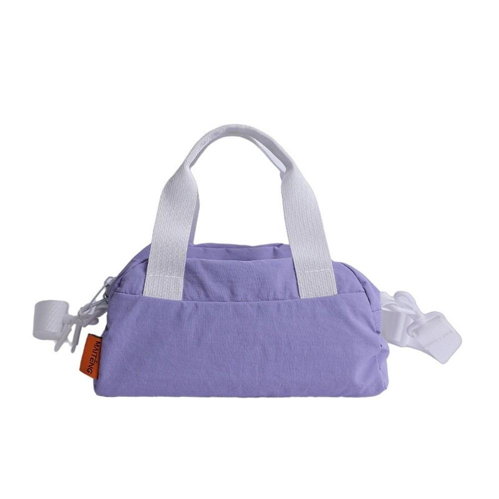 

Solid Color Light Weight Bag Leisure Women s Handbags Small Nylon Crossbody Bag Sports (No Pendant) фиолетовый