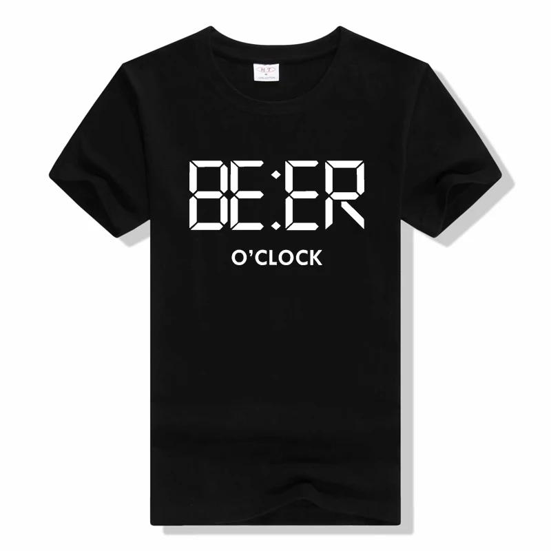 cotton funny BEER OCLOCK men t shirt summer cool funny me... XL