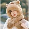 Thickened Winter Integrated Cap Scarf Soft Plush Kids Winter Warm Hat  Winter Season