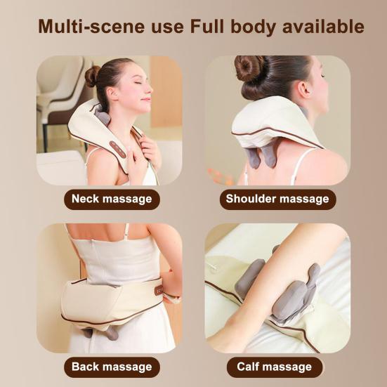 Shoulder And Neck Massager Deep Tissue Massage Device for Muscle Relief Portable Electric Relaxer for Home Office Car