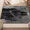 Gothic Grim Reaper Crystal Velvet Rug Dark Halloween Theme Living Room Floor Mat Anti Slip Home Decor Horror Art Design Carpet