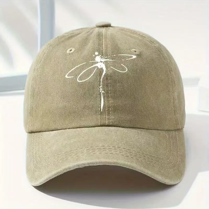 Butterfly Printed Pure Cotton Baseball Cap Wash and Used for Leisure Outdoor