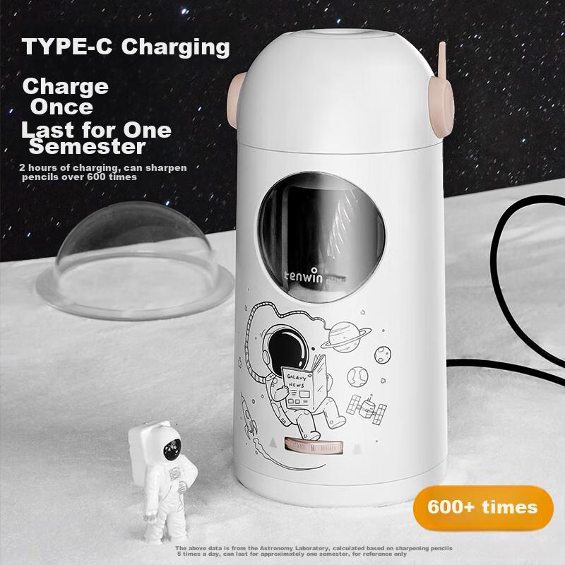 Fully Automatic Pencil Sharpener, Upgraded Large Diameter Sharpener Can Sharpen 11.5mm Thick Triangular Pencils, Children's Rotary Pencil Sharpener