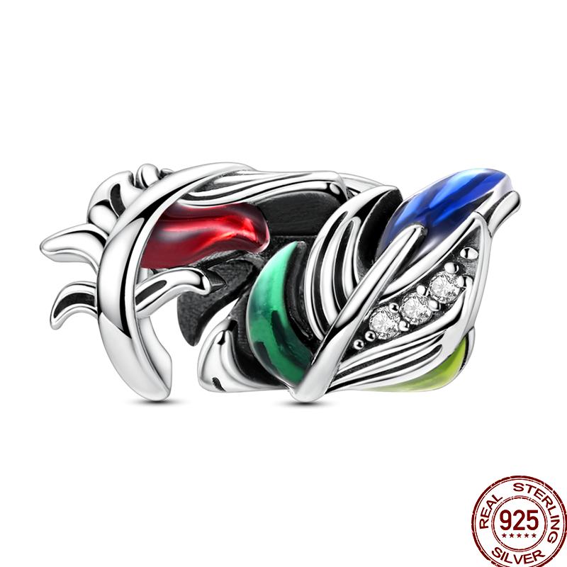 Copper Colorful Beads Youth Multi Series Shiny Inlaid Zircon Pendant Suitable For Pan Original Jewelry Gift