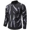 Men's Casual Semi-high Neck Pullover Sweater, Men's Fleece And Thickened Warm Casual Pullover Sweater