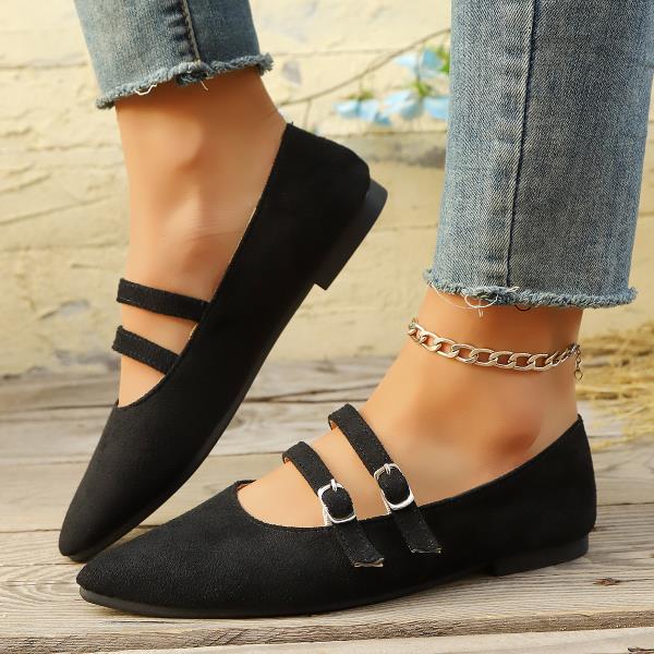 Fashion Big Size Shoes Woman Pointed Toe Elegant Shallow Mouth Casual Female Sneakers Ballet Flats Ladies' Footwear Autumn Modis Large S