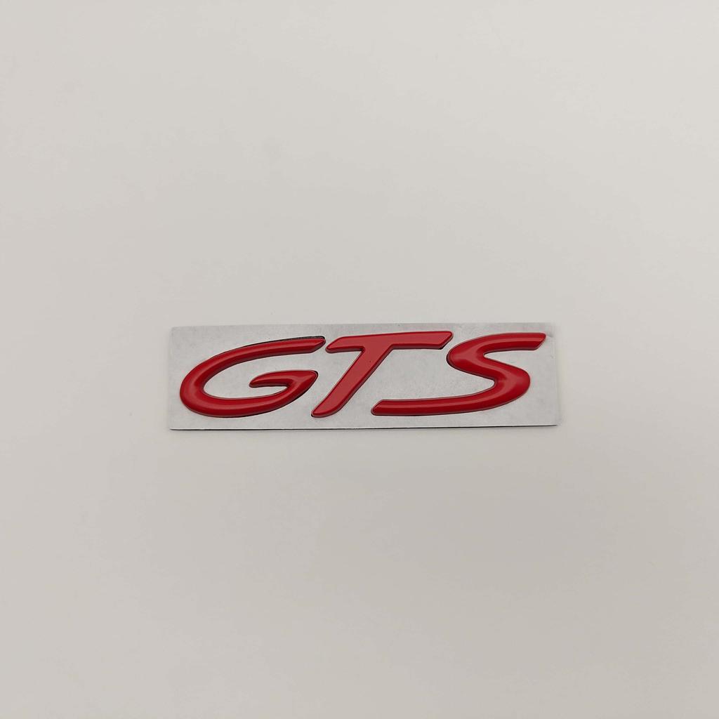 1pc 3D Metal GTS Emblem Decal Side Fender Rear Trunk Badge Sicker for Panamera Taycan Mayenne 911 718