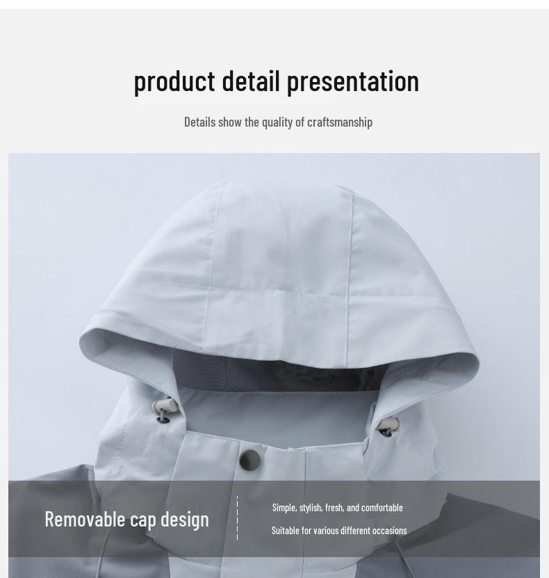 Unisex Off-Season Windproof & Waterproof Sport Jacket - Lightweight, Loose Fit, Perfect for Outdoor Activities & Mountaineering.