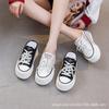 2025 Women's Summer New Pearl Lace-up Half-tray Thick Bottom Inner Height Increase Without Heel Baotou Drag a Pedal