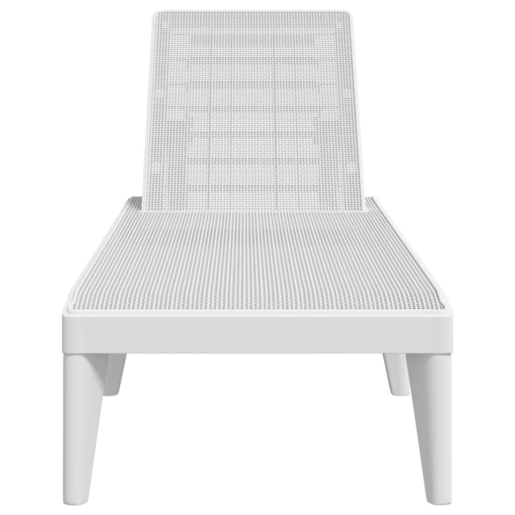 White Sun Lounger 186 X 60 X 29 Cm PP