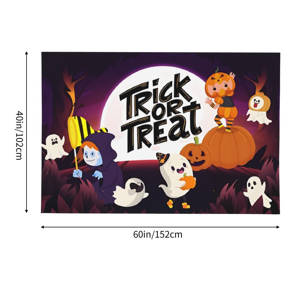 Halloween Trick Or Treat Print Tapestry Wall Hanging Blanket Tapestry Home Decor Items Wall Decorations