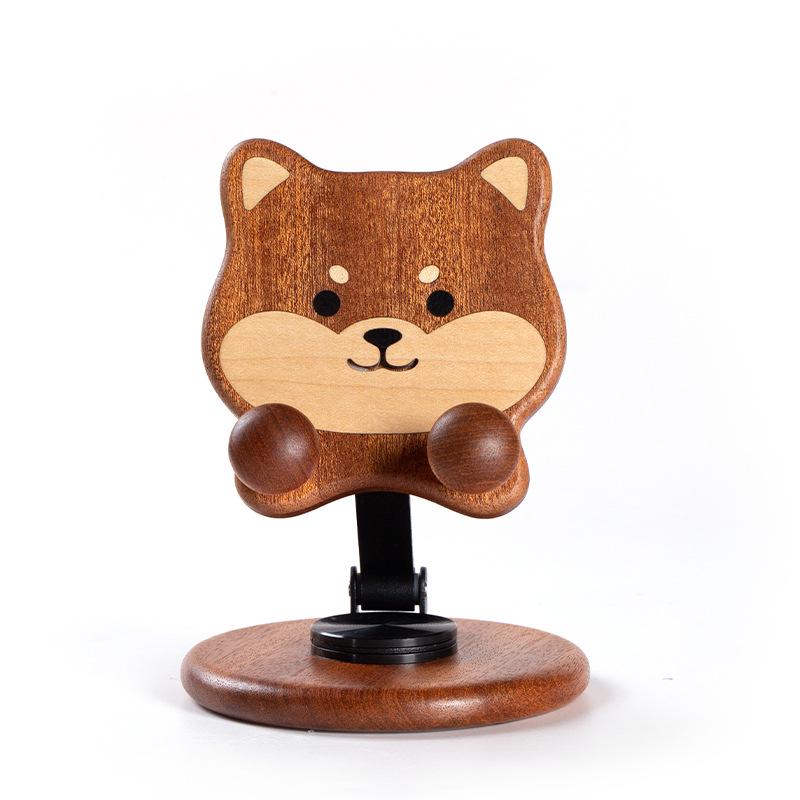 

Shiba Inu Wooden Phone Stand & Cute Desktop Organizer