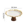 Ceramics High Footed Dessert Plate Cake Stand Display Stand Fruit Plate Pastry Plates Sushi Plates Dim Sum Dish Fruit Bowl Tray