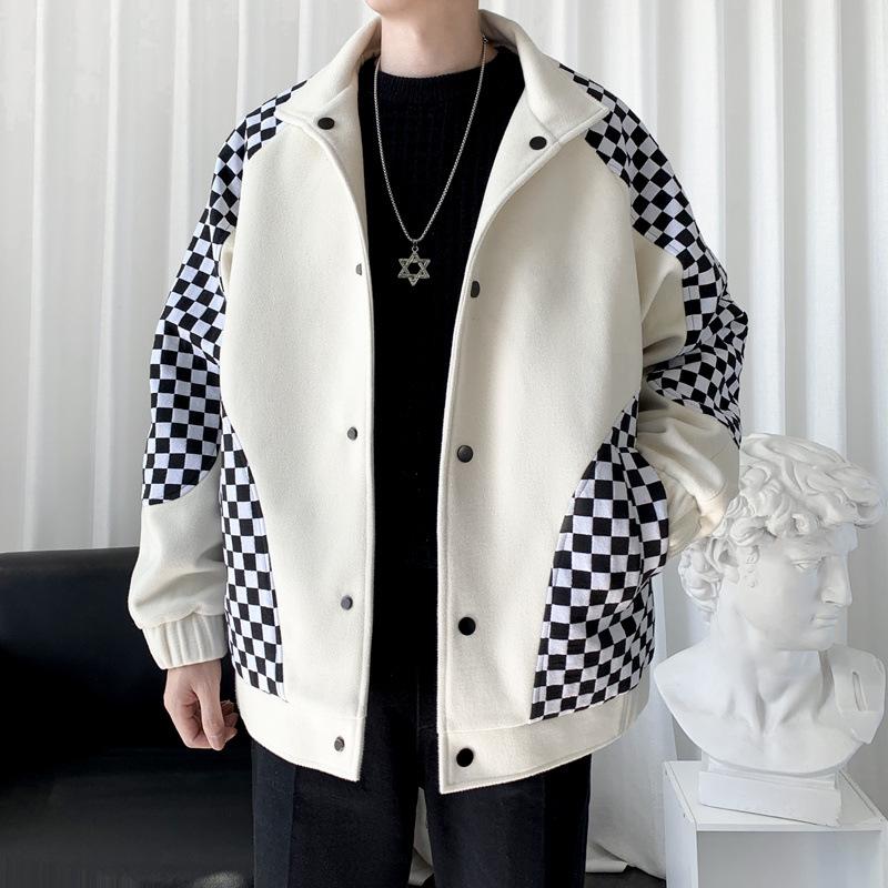 Palton îngroșat frumos pentru bărbați Îmbrăcăminte bărbătească largi Primăvară și toamnă Guler cu rever Imbracatură exterioară Palton gras