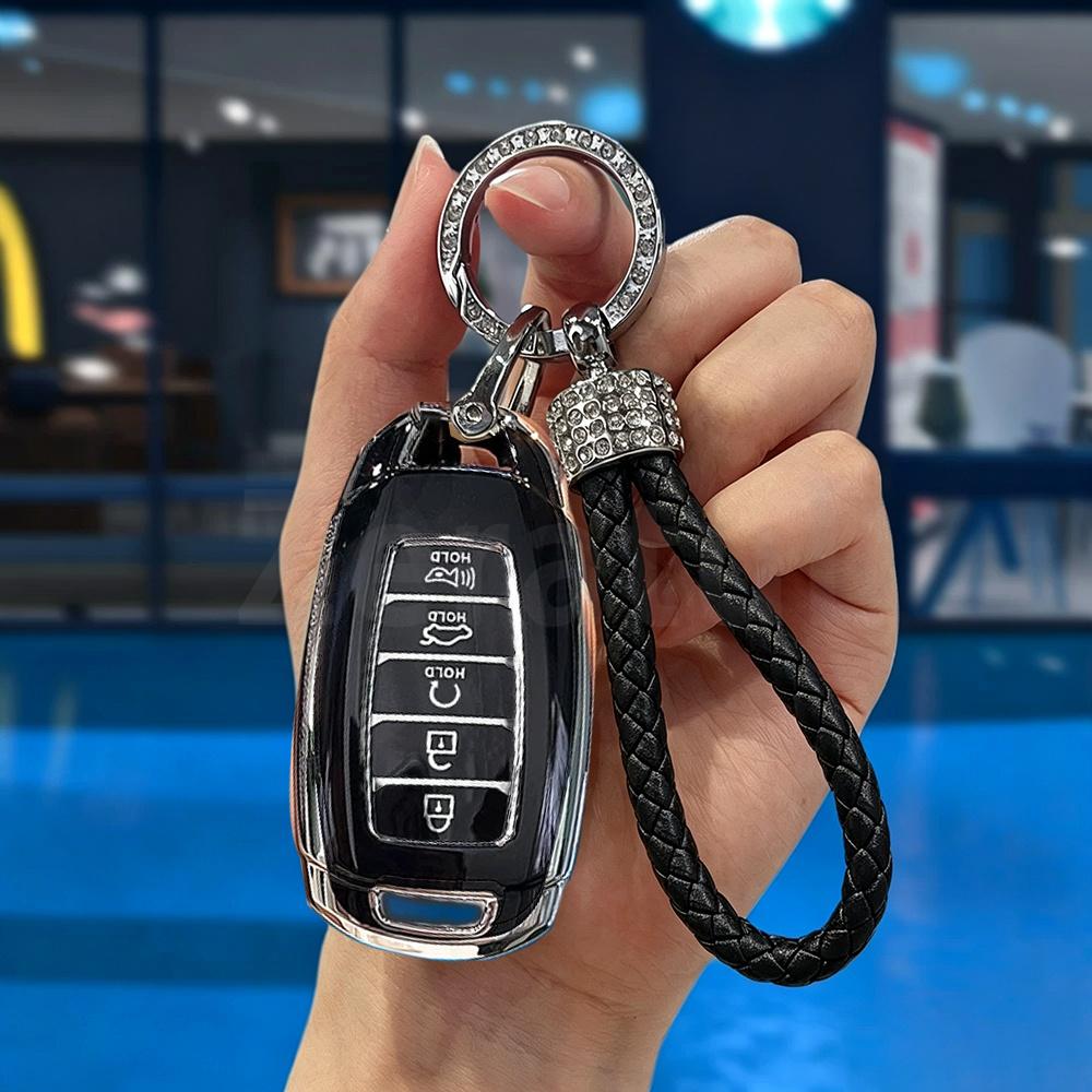 3 4 5 Buttons For Hyundai I30 Ix35 Kona Encino Solaris Azera Grandeur Ig Accent Santa Fe Palisade Keychain Car Key Case Cover