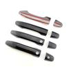 For Honda Civic 9th Gen 2012-2015 Car Carbon Fiber Style Black Exterior Door Handle Moulding Cover Trim w/Keyless Entry Decor