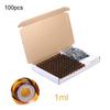 100Pcs Essential Oil Bottle Mini Small Portable Travel Glass Liquid Formulas Container Brown 2ml