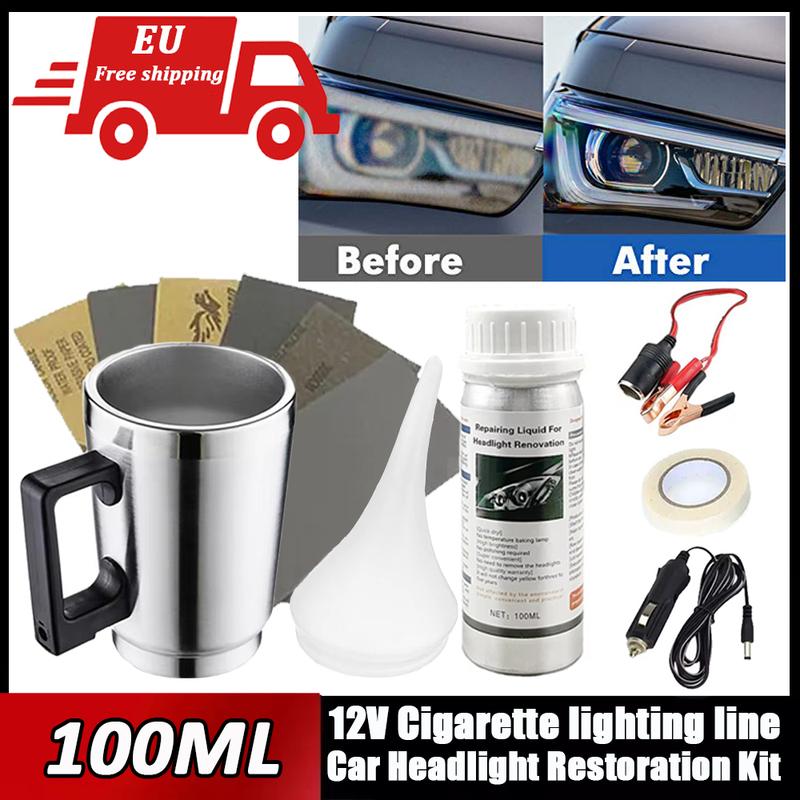 Car Accessories Headlight Repair Polish Kit Car Headlight Restoration Kit Headlamp Anti-Scratch Detailing Cleaning Maintenance