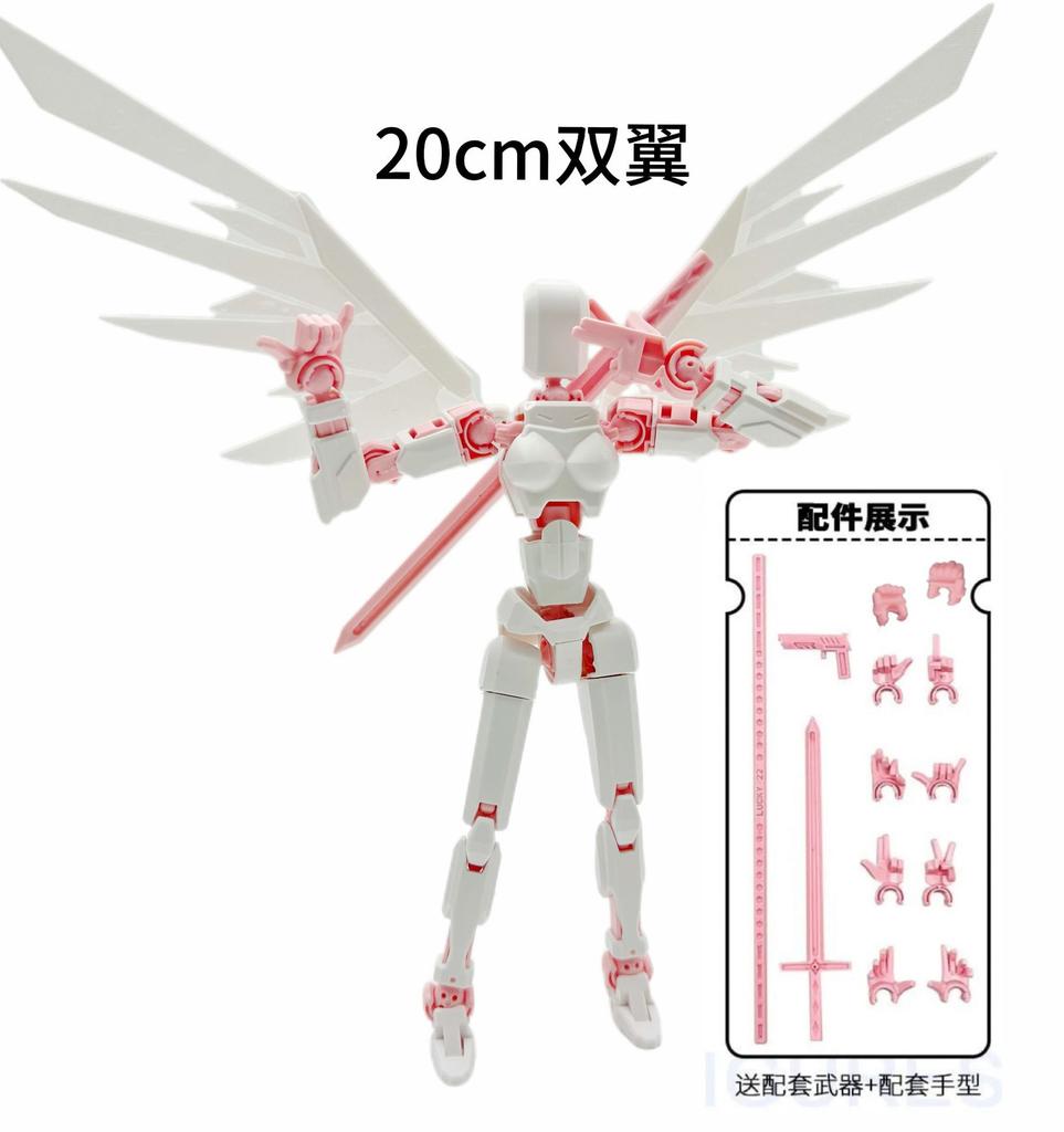 Anjos Mecânicos 13 Figuras de Ação T13 Figura Impressa em 3D Articulada Multi-Articulada Sorte 13 Figura de Ação Manequim Brinquedos de Montagem DIY