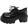 Fashion Trend Black British Style Thick Heel Platform Small Leather Shoes Women's 2025 New Spring and Autumn Versatile Mary Jane Single Shoes
