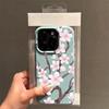 Pink Cherry Blossoms Imitation Leather Phone Case for iPhone 17 Air 16 E 15 14 Plus 13 12 11 Pro Max XS Max Soft Silicone Cover