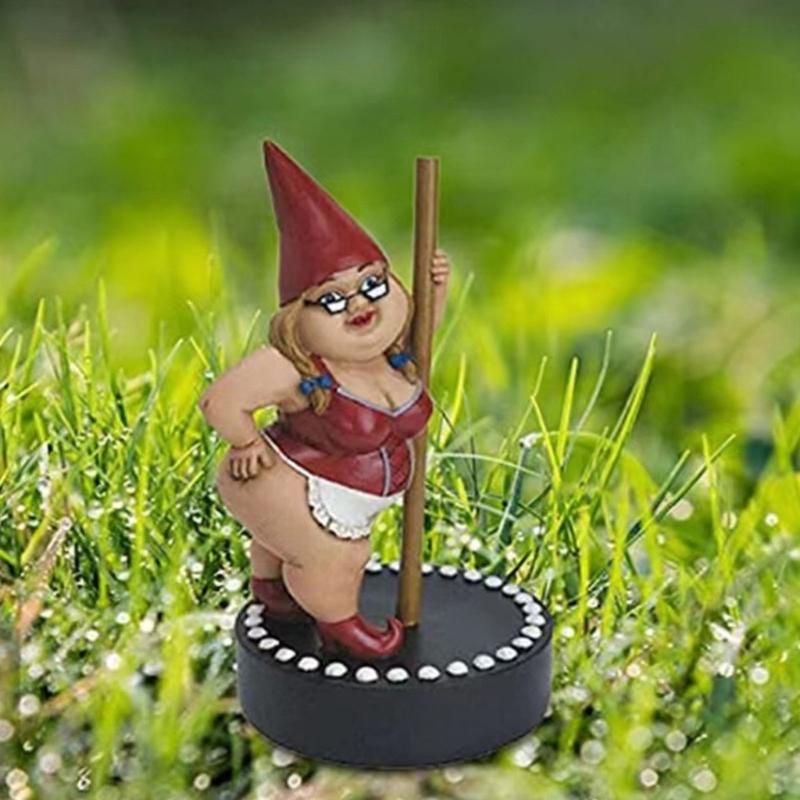 Humorystyczne krasnale ogrodowe Rzeźby żywiczne Słupki Tancerka Figurka Nieodpowiedni Prezent na Biurko lub Półkę Dekoracje