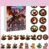 Christmas Countdown Calendar With Santa Claus Dragon Acrylic Decor For Festive Celebration