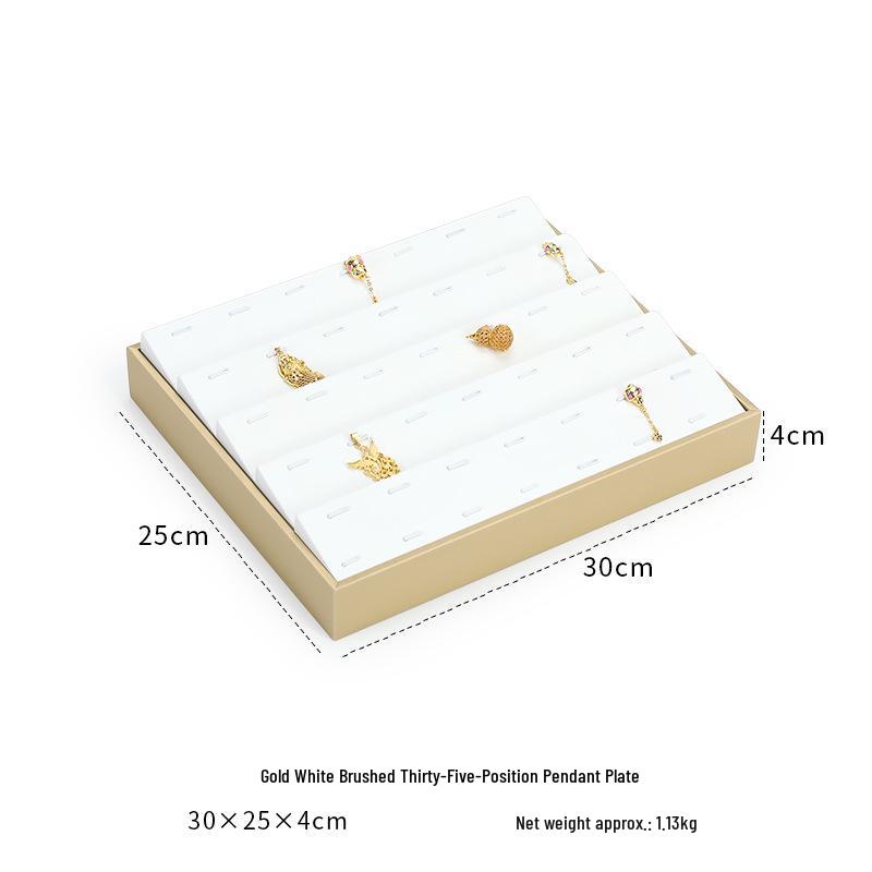 Ya Yu Jin Bai Jewelry Display Tray for Bracelets, Ear Studs, Necklaces - Silver & Gold