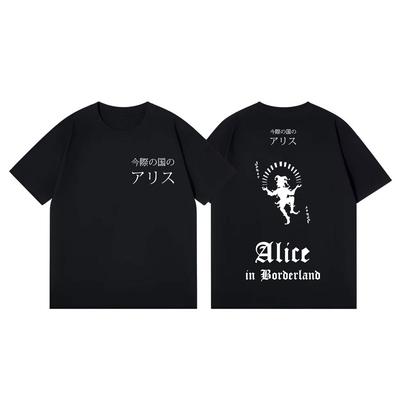 TV Series Alice In Borderland Print Tshirt High Quality Fashion Oversized Tshirts Unisex Women Casual Cotton Short Sleeve T Shirt