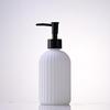 Nordic Large Capacity Vertical Stripe Glass Bottle for Hand Sanitizer, Shampoo, or Shower Gel