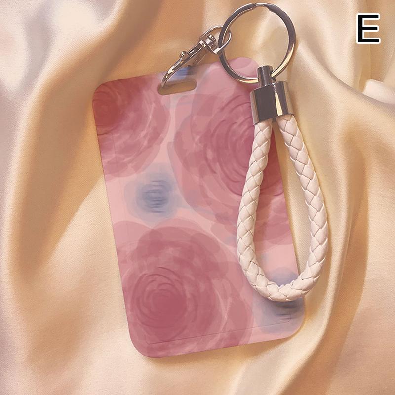 1Pc Women Men Business Card Holder Cartoon Cute Credit Card Holders With Keyring Bank Id Holders Badge Child Bus Card Cover Case