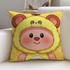 Silly LloopyS Cushion Cover Breathable and skinfriendly linen pillowcase square removable and washable cushion