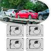 4Pcs Stainless Steel Flush Mount D-Rings,Heavy Duty Floor Mount Tie Down Anchors For Boats Trailers Trucks,56x66mm Load Capacity