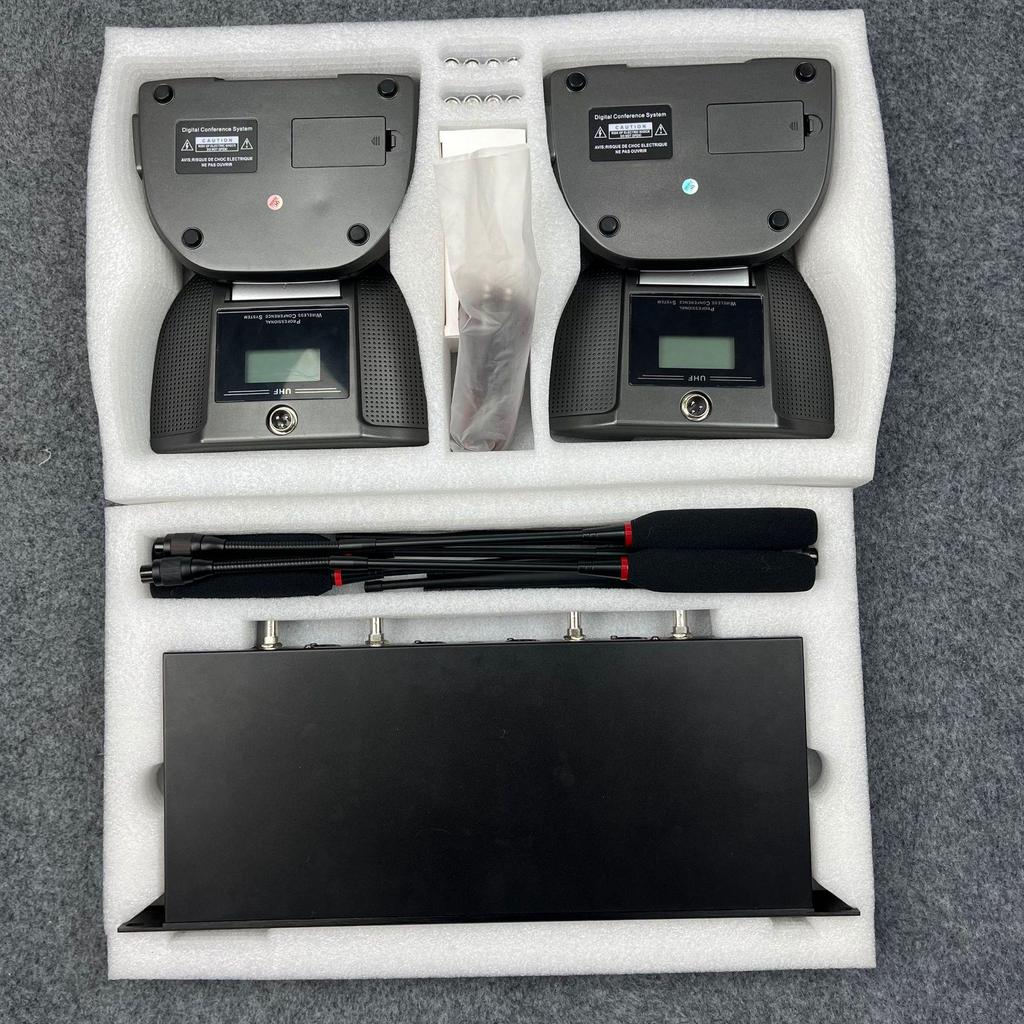 One-to-Four Wireless Conference Microphone System - In Stock