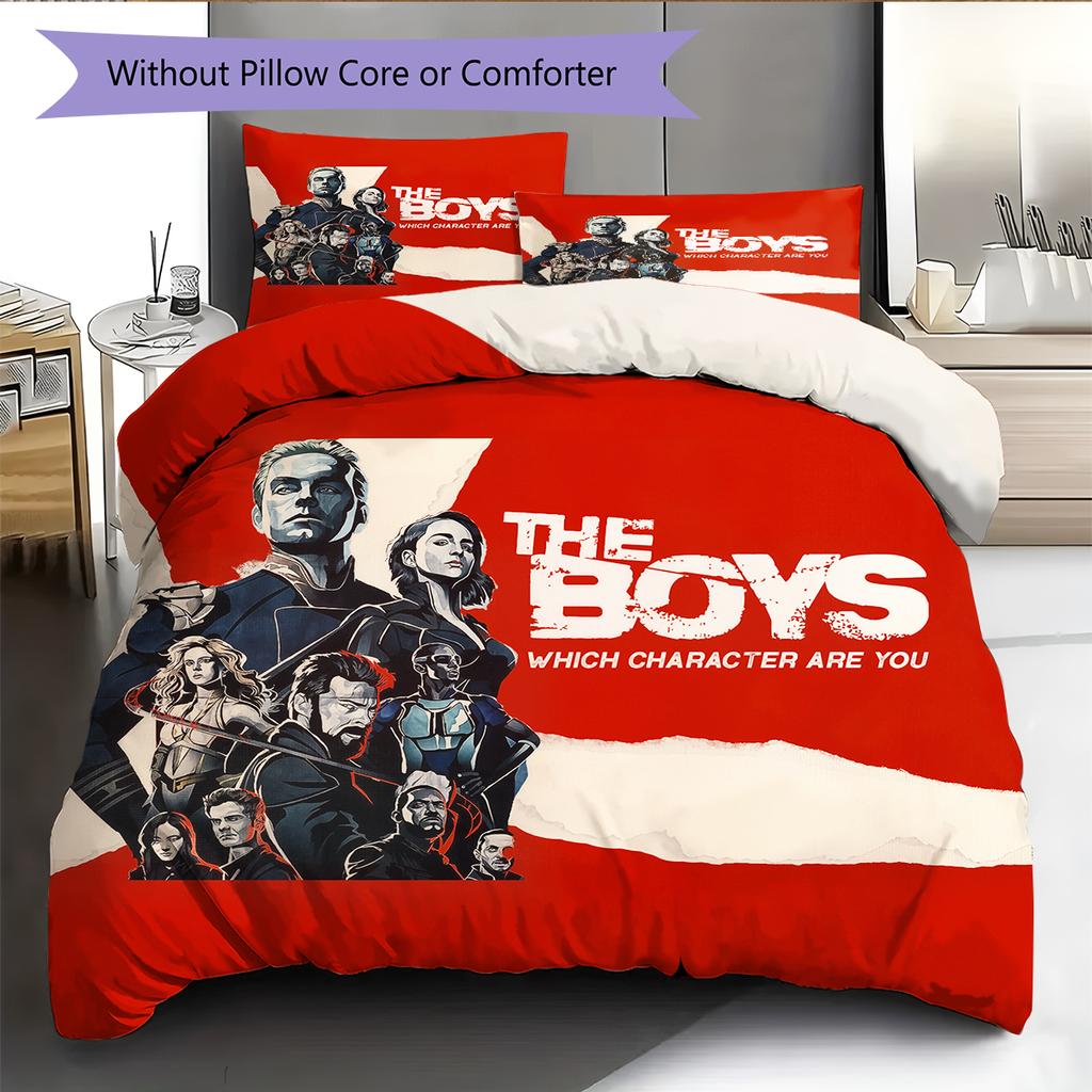 The Boys Muster Bettwäsche Heimdekoration Geburtstagsgeschenk (1 Bettbezug + 2 Kissenbezüge, ohne Füllung)