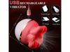 Red Soft Silicone Tongue Licking Vibrator Clitoris Nipple Massager