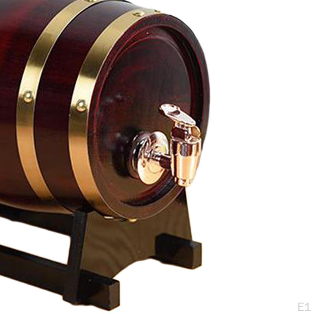 Premium Wooden Barrel Dispenser Set - Perfect for Entertaining And Home Decor