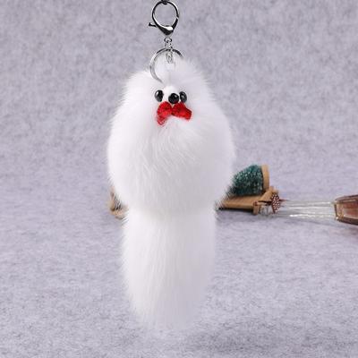 Fox Plush Fur Female Fox Bag Pendant Car Keychain Pendant Real Hair Ball Jewelry Mobile Phone Pendant